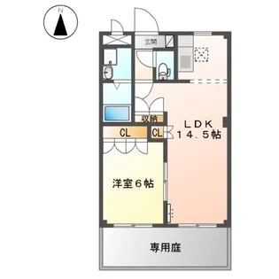 メゾンソレイユ【1階】の間取り