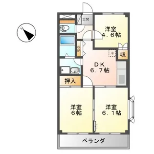 カナール【2階】の間取り
