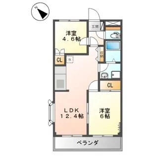 カナール【1階】の間取り