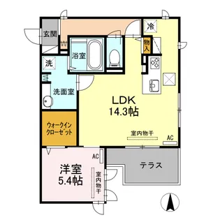 メルヴェーユ【1階】の間取り