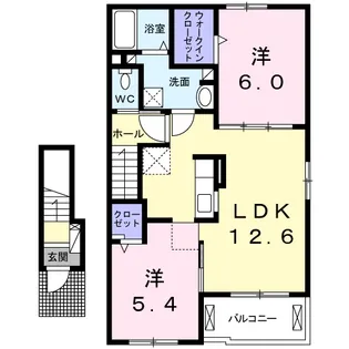 ワルド プラッツ C【2階】の間取り
