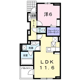 プリートベル C【1階】の間取り