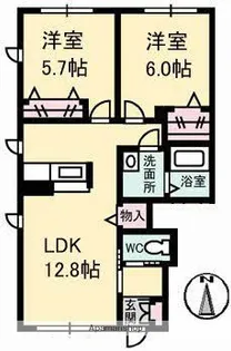 シャーメゾンタウン福山北 C棟【1階】の間取り