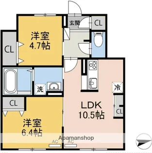 エルキュールA棟【1階】の間取り