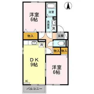 グレイス・クレセント C棟【2階】の間取り