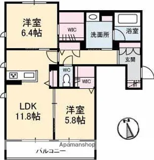 Charmant Village(シャルマンヴィラージュ)【2階】の間取り