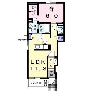 ロイヤル ティアラB【1階】の間取り