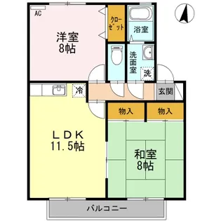 セジュール丹地【2階】の間取り