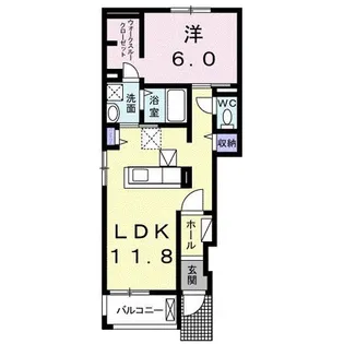 フォレスト ガーデン B【1階】の間取り