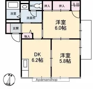 ディアス野上【2階】の間取り