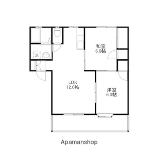 ランドパーク東手城【201号室】の間取り