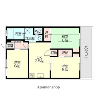 ポルテ新涯【2階】の間取り