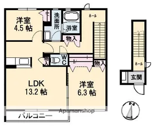 ケンズフィールド ホライズン【2階】の間取り