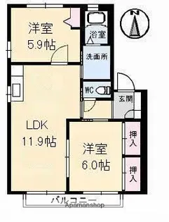 プラネット 3【2階】の間取り