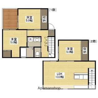 広島県福山市南本庄2丁目【一戸建】の間取り