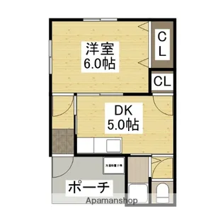 オリーブコートあけぼの【2E号室】の間取り