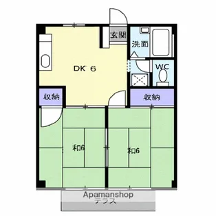 シティハイツ大黒B【1階】の間取り