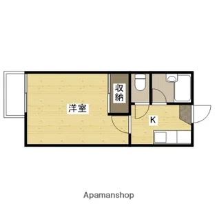 はねおキッタカB【15号室】の間取り