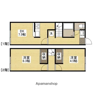 カーサ・あじさい【1階】の間取り