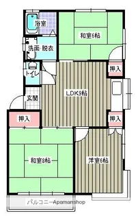 エクセント高田A【1階】の間取り