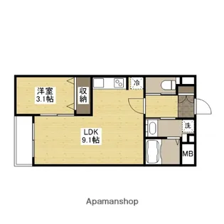 月光東福山駅前【103号室】の間取り