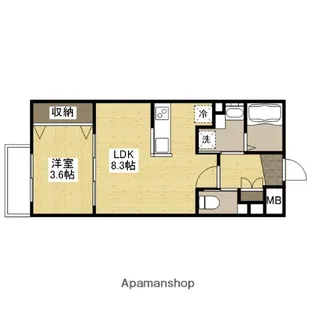 月光福山中央参番館【1階】の間取り
