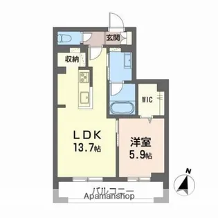 ソール デ リーヴル 西町【2階】の間取り