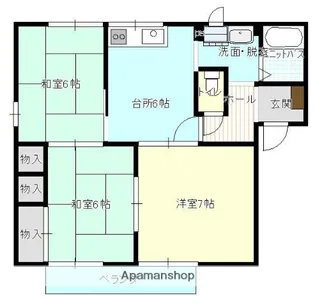 スワン【101号室】の間取り