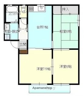 サンクレストⅦ【202号室】の間取り