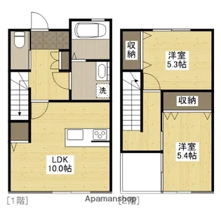 スピネルデュオ【1階】の間取り