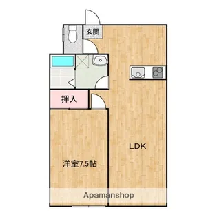 ハイツサンシャイン1【1階】の間取り