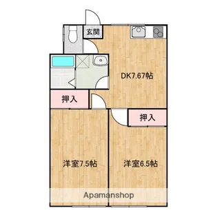 ハイツサンシャイン1【1階】の間取り