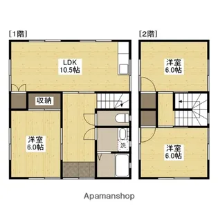 広島県福山市川口町1丁目【一戸建】の間取り