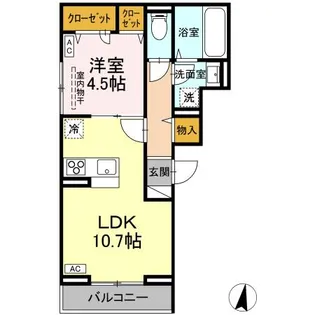 Mon Reve2025 II【2階】の間取り