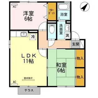 セジュール誠之【1階】の間取り