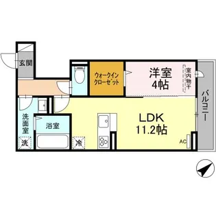 D-room沖野上Ⅱ【2階】の間取り