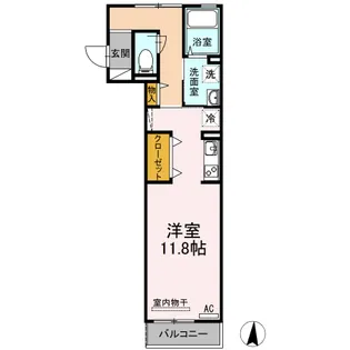 D room船町【3階】の間取り