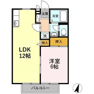 エステート草戸【2階】の間取り