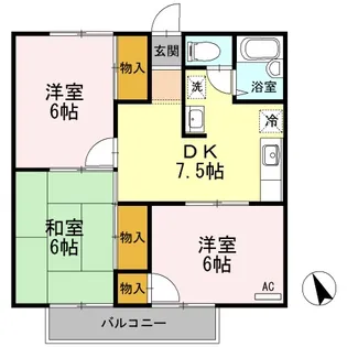 リビエールアン B棟【2階】の間取り