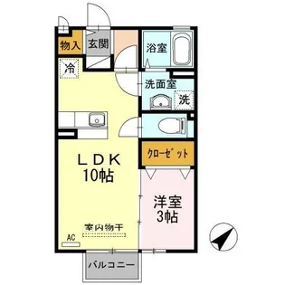 セジュールリバー【2階】の間取り