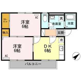 ローズパレス【2階】の間取り