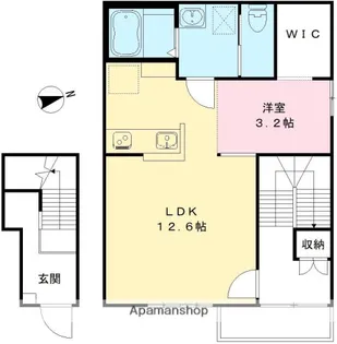 クレール岡田【203号室】の間取り