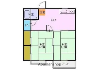 フォレストコーポ B【2階】の間取り