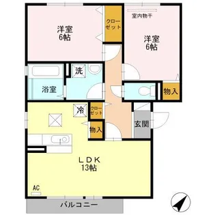 ソレイユコート【1階】の間取り