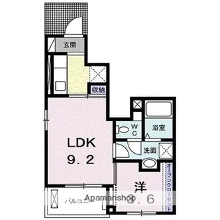 オーリジェール【302号室】の間取り