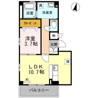 マイローズ松浜【2階】の間取り