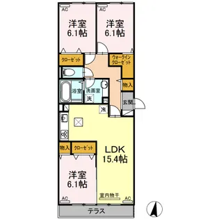 フレッチェ・ボスコⅠ(1)【1階】の間取り