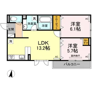 アンシャンテ【2階】の間取り