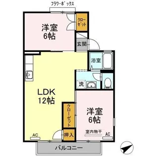 サニーハイツ【2階】の間取り