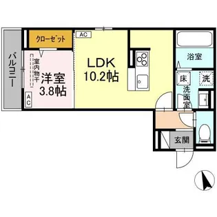 DーRESIDENCE曙町1丁目【1階】の間取り